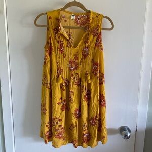 Yellow floral dress